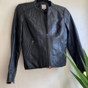 Halogen Leather Jacket